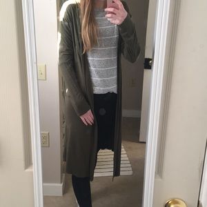 Army Green Long & Light Cardigan
